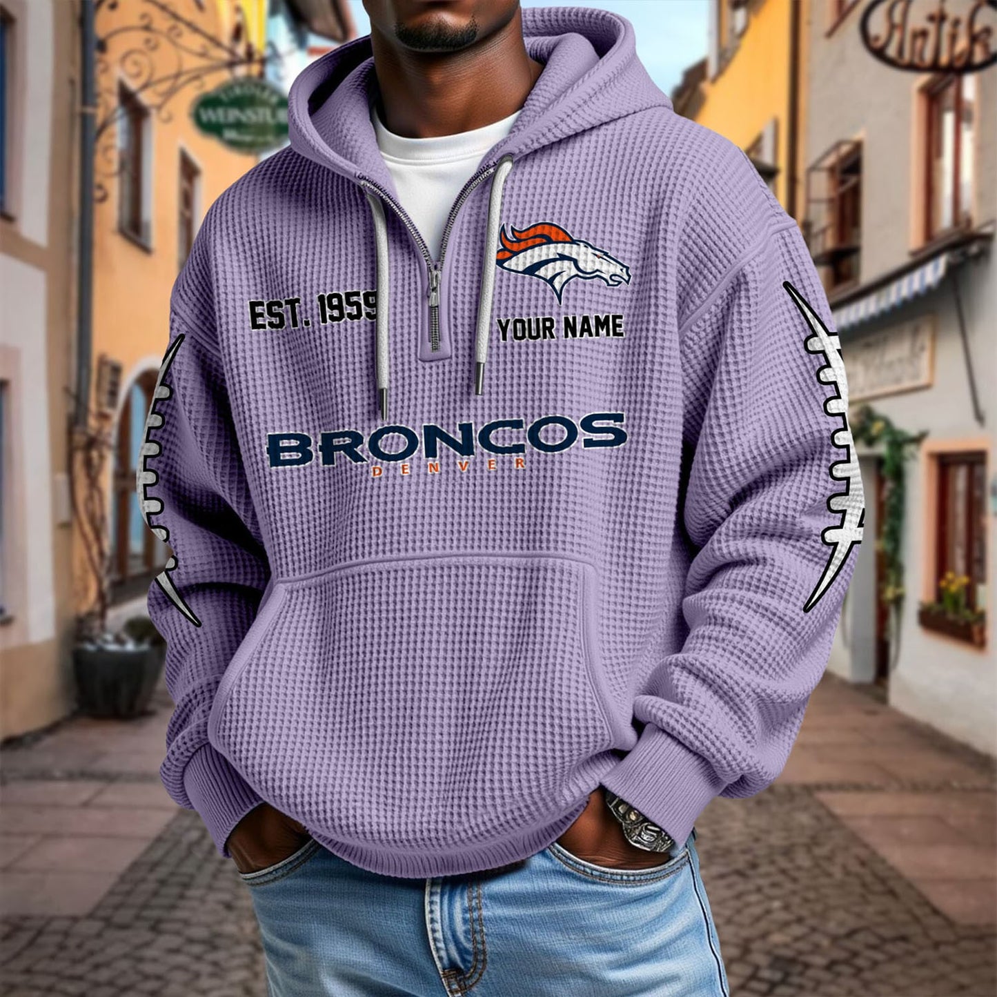 DEN x NFL Waffle Hoodie DatND DVT