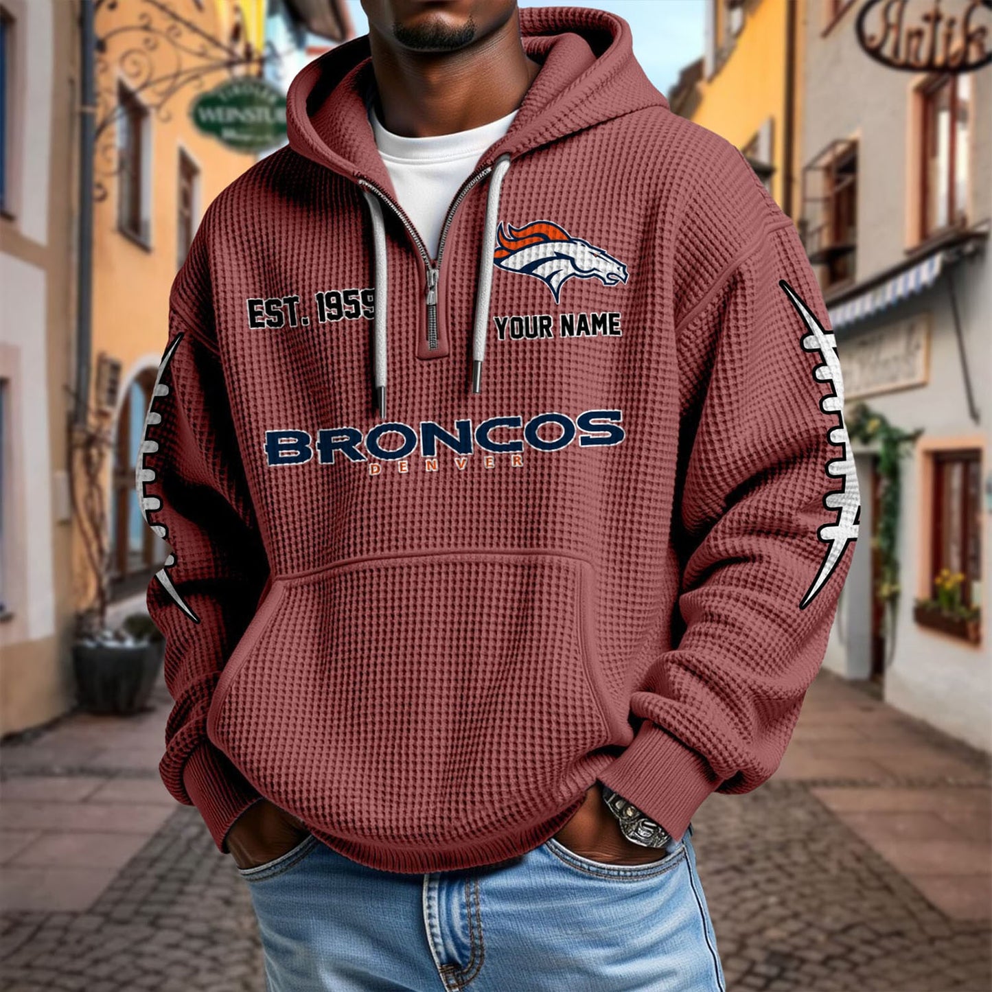 DEN x NFL Waffle Hoodie DatND DVT
