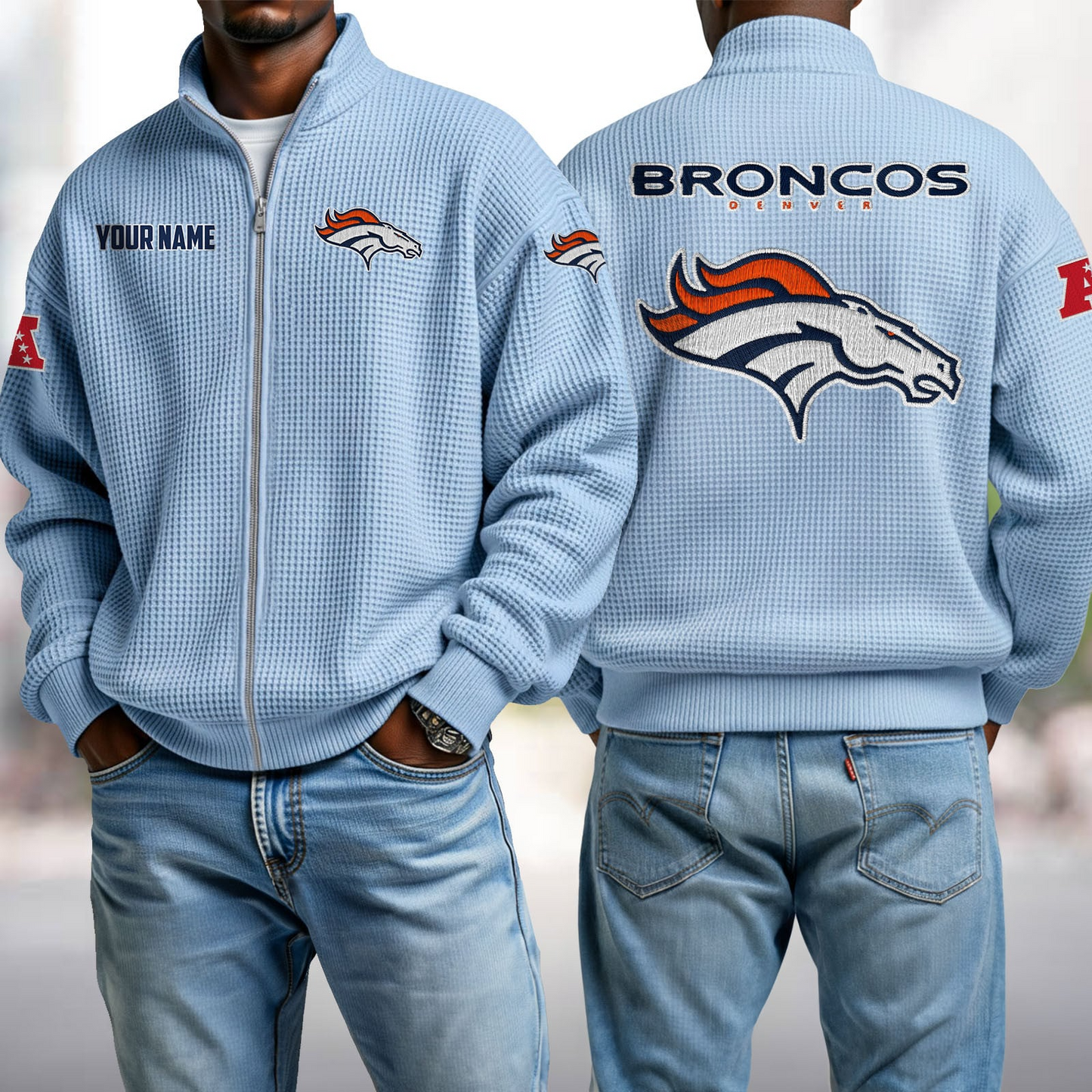 DEN x NFL Waffle Zip-Up Sweatshirt DatND DVT