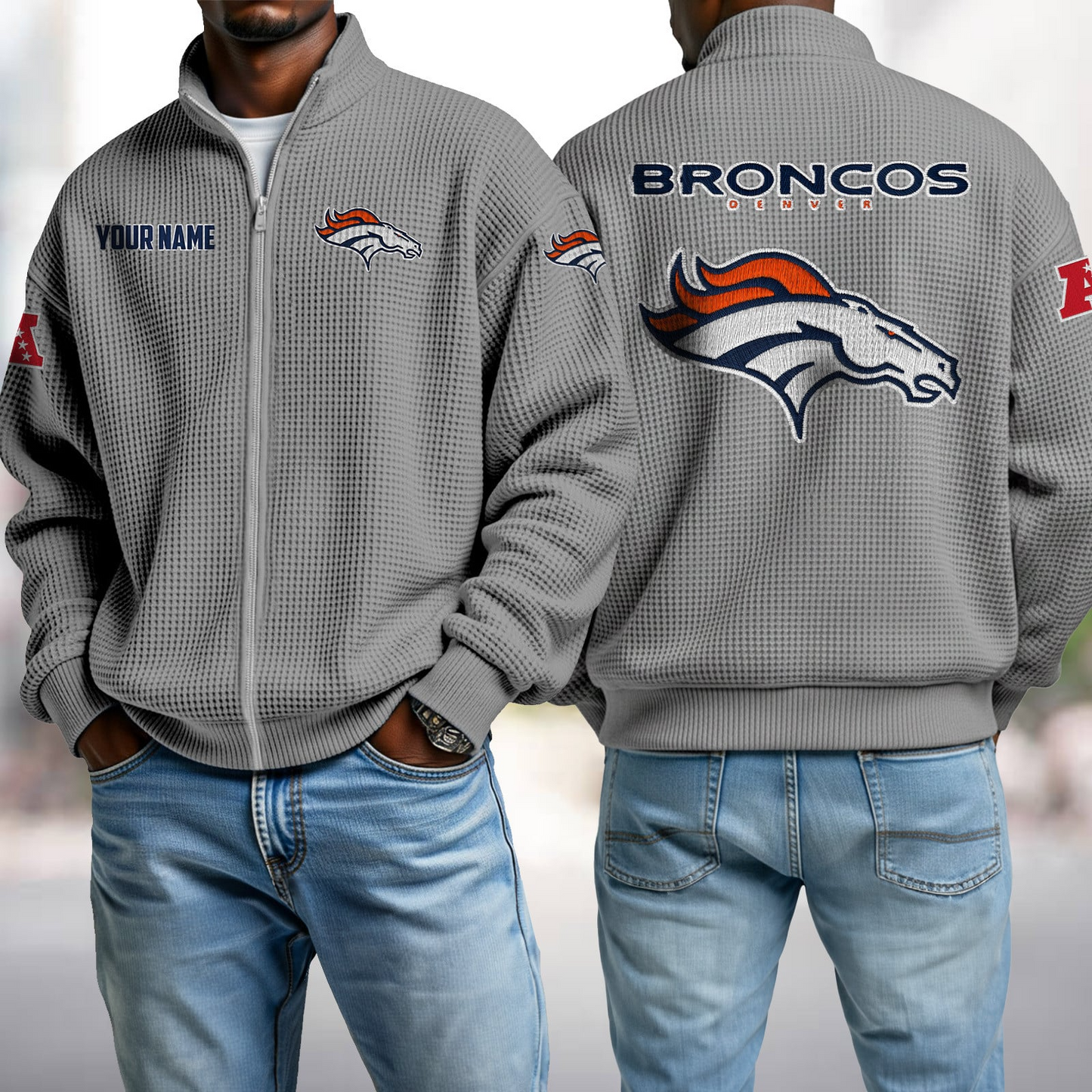 DEN x NFL Waffle Zip-Up Sweatshirt DatND DVT