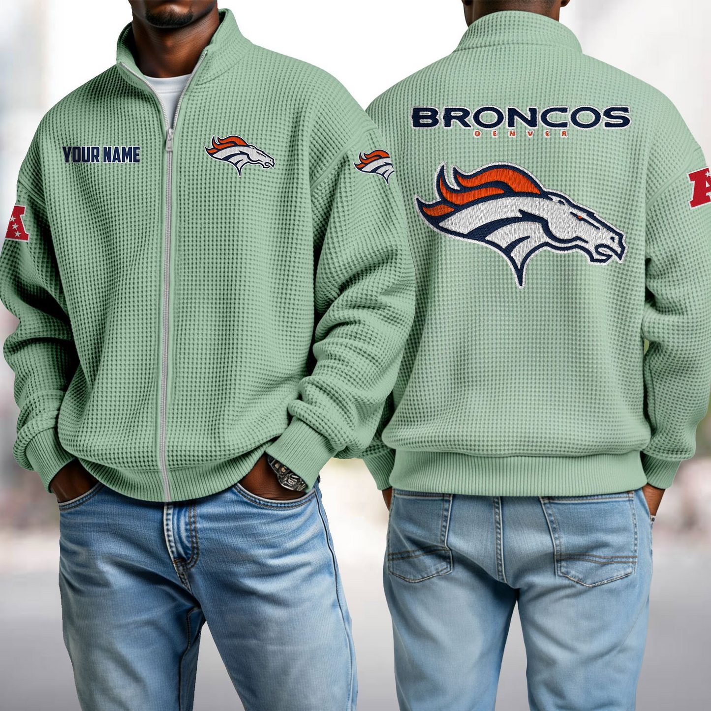 DEN x NFL Waffle Zip-Up Sweatshirt DatND DVT