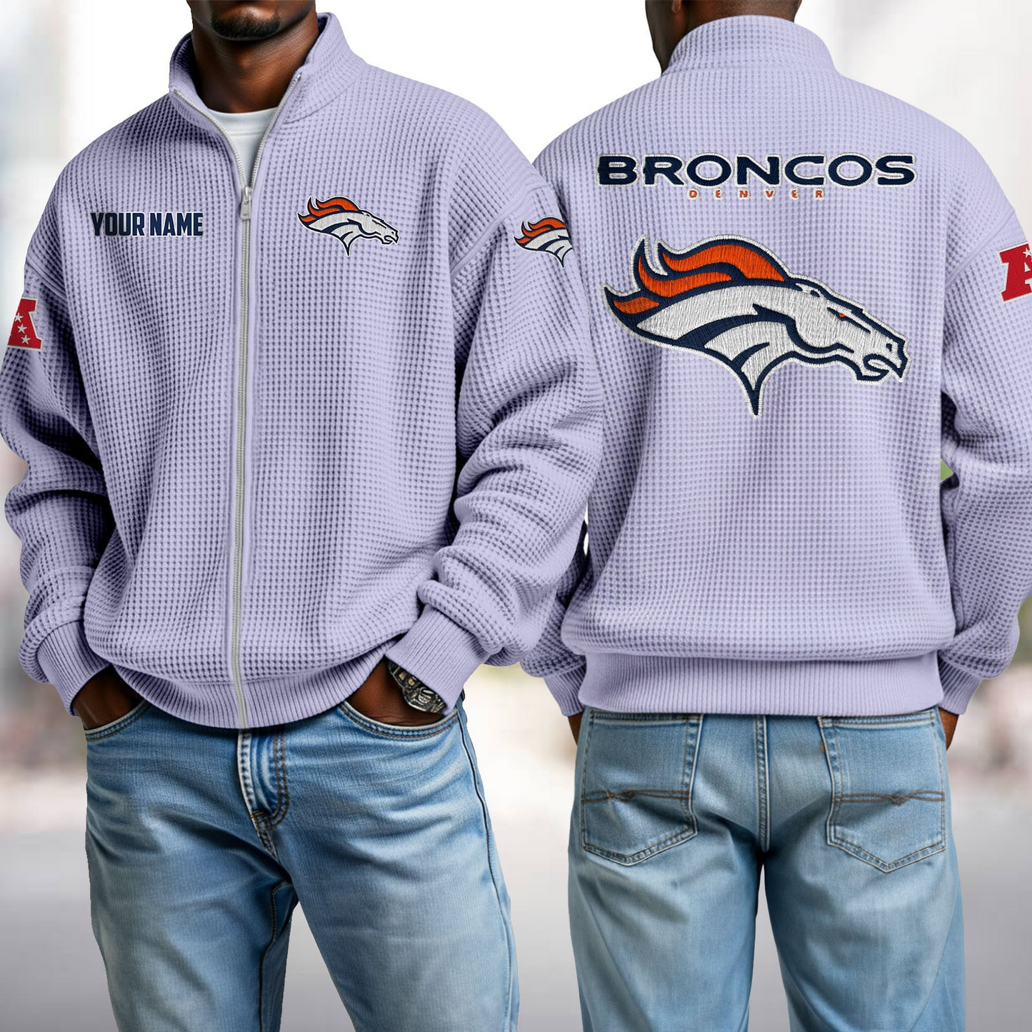 DEN x NFL Waffle Zip-Up Sweatshirt DatND DVT