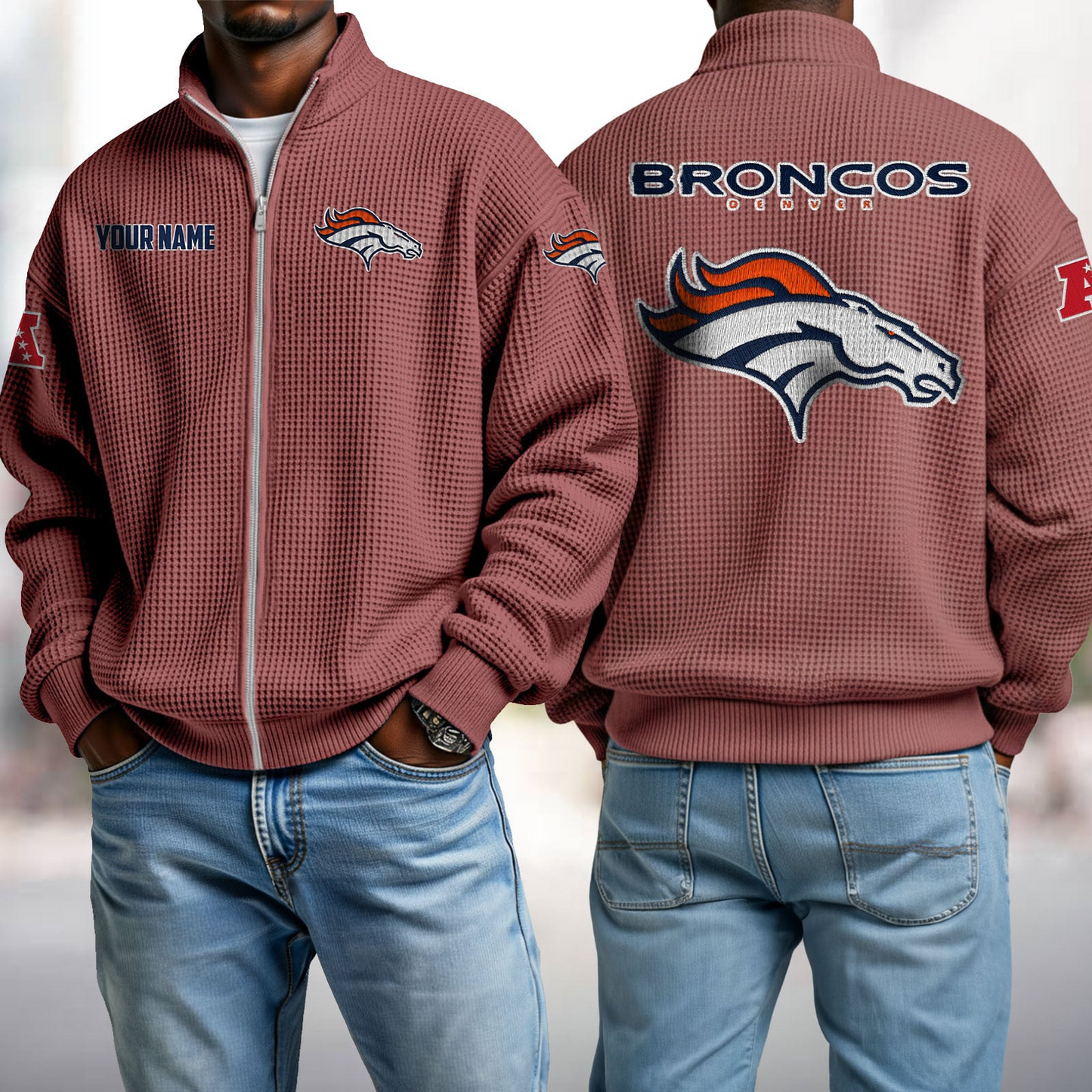 DEN x NFL Waffle Zip-Up Sweatshirt DatND DVT