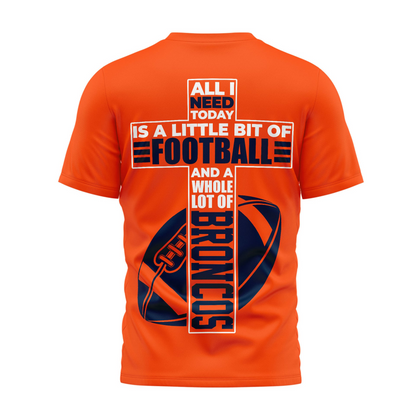 DEN x NFL Whole Lot of Football Christian Cross 3D Shirt