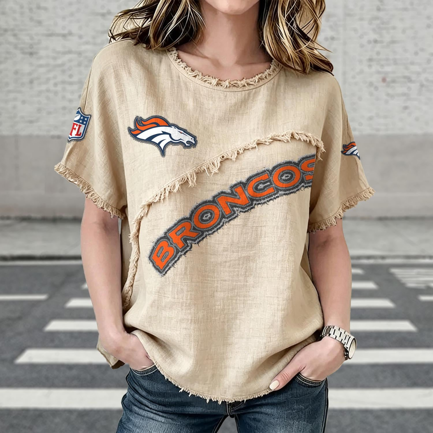 DEN x NFL Womenƒ??s Vintage O-Neck 2905 DatND DVT