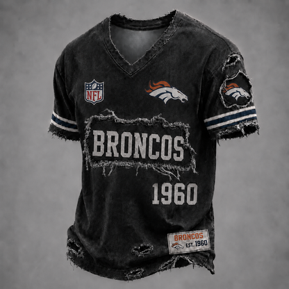 DEN x NFL LUXURY V-Neck T-Shirt 3005 DatND DVT