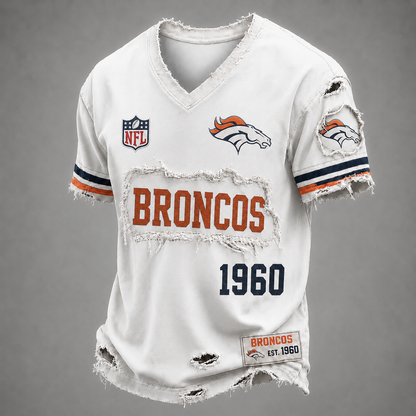 DEN x NFL LUXURY V-Neck T-Shirt 3005 DatND DVT