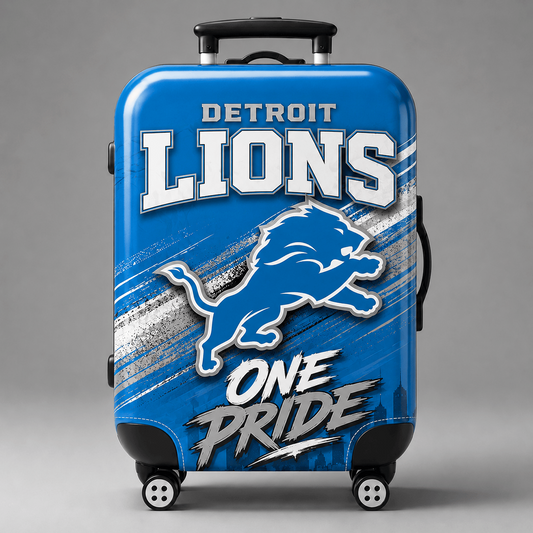 DET Premium NFL Game Day Football Fan Luggage Cover 1706