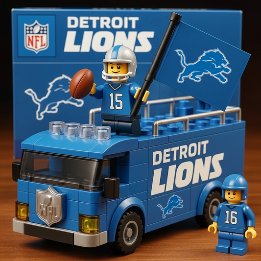 DET x NFL Building Blocks Bus Toy Set DatND DVT