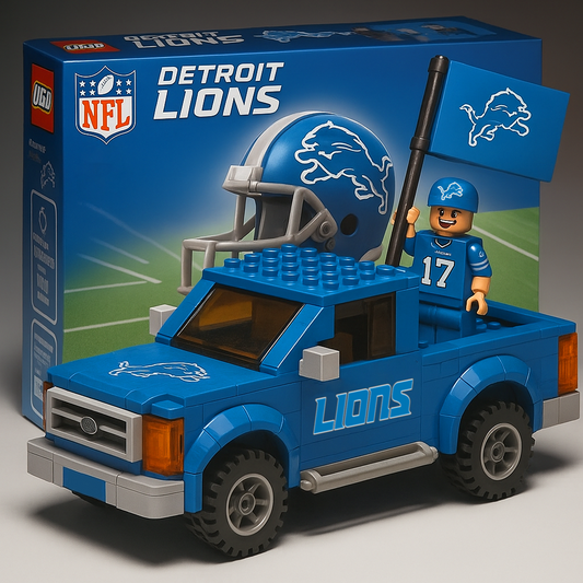 DET x NFL Building Blocks Truck Toy Set DatND DVT