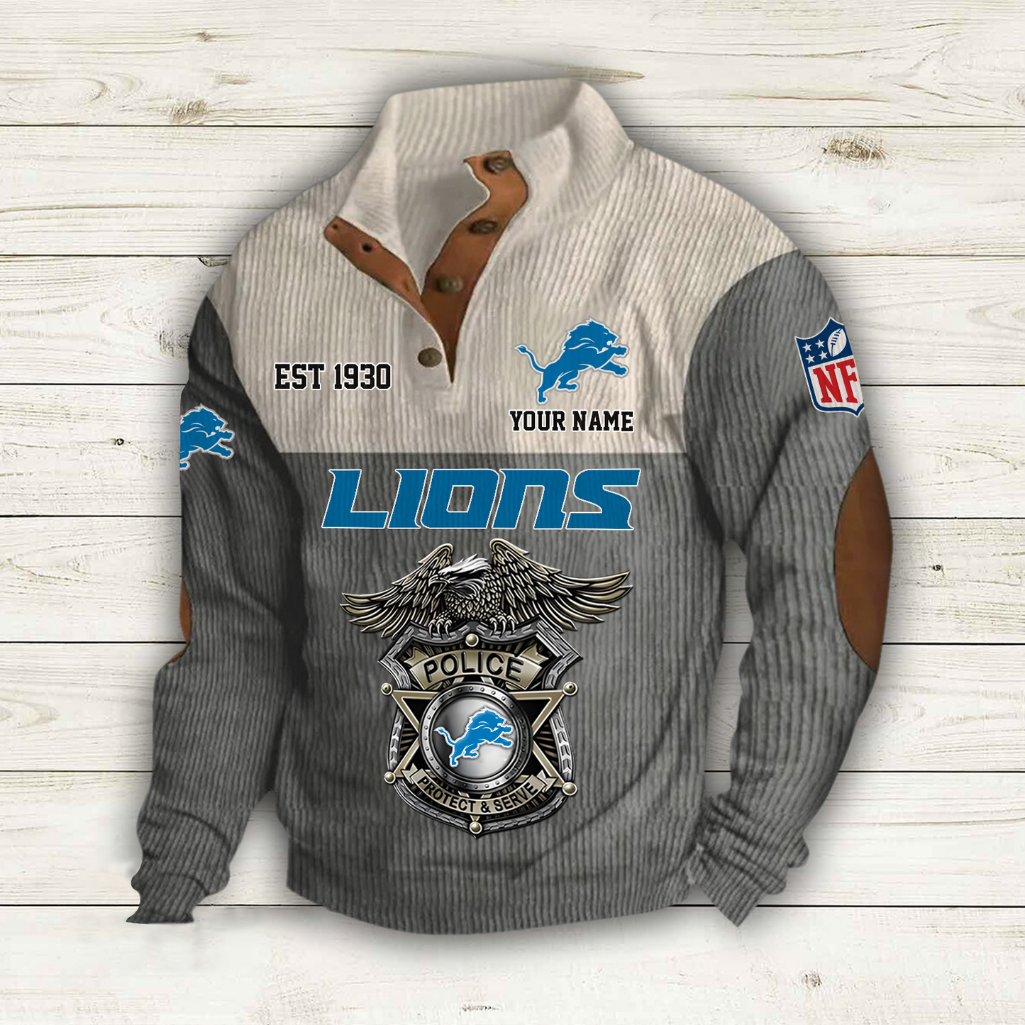 DET x NFL Custom Name Sport Sweatshirt DatND DVT
