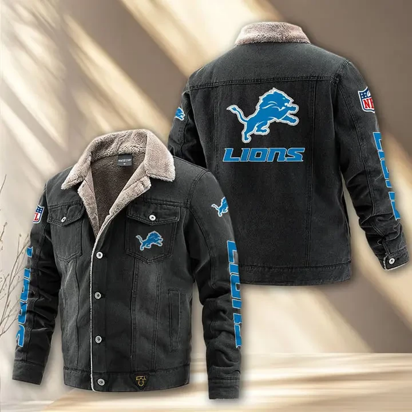 DET x NFL Fleece Lined Denim Jacket DatND DVT