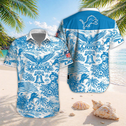 DET x NFL Hawaiian Shirt 2006