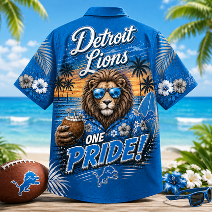 DET x NFL Premium Beach Vibes Hawaiian Shirt