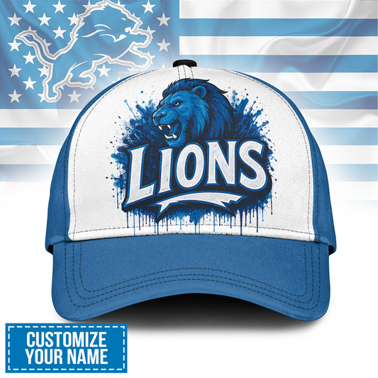 DET x NFL Premium Custom Graffiti Team Cap