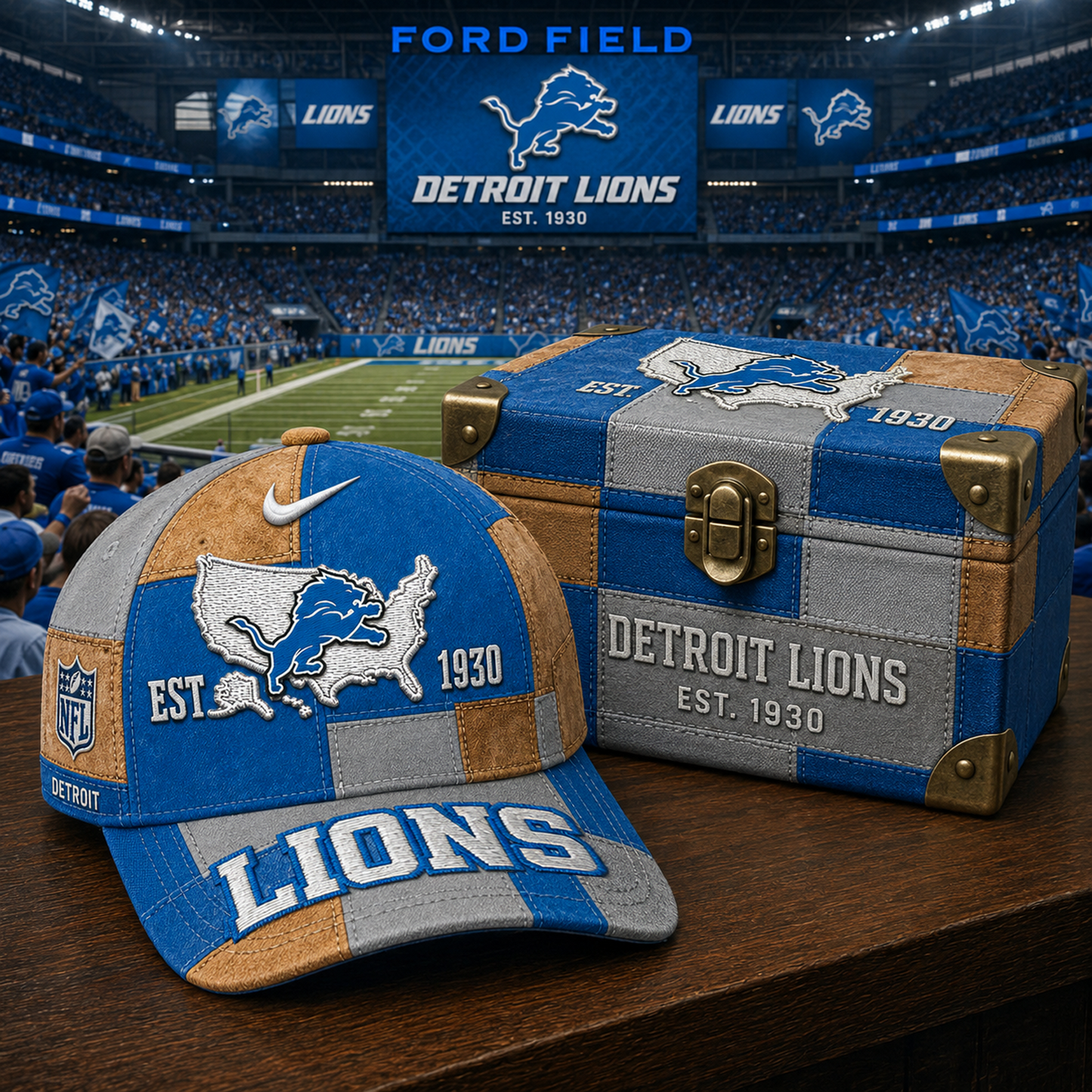 DET x NFL Premium Heritage Game Day Classic Cap 1505 DatND DVT