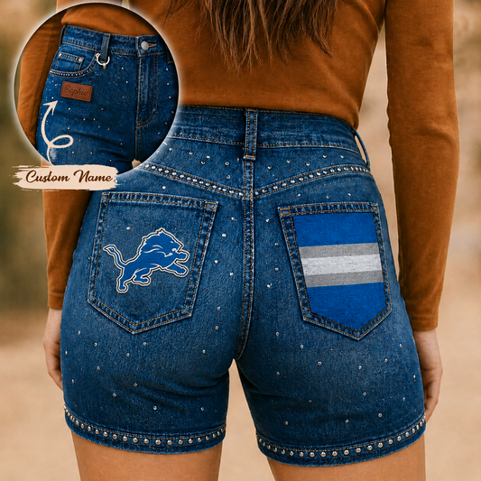 DET x NFL Premium High Waisted Biker Shorts 0905 DatND DVT