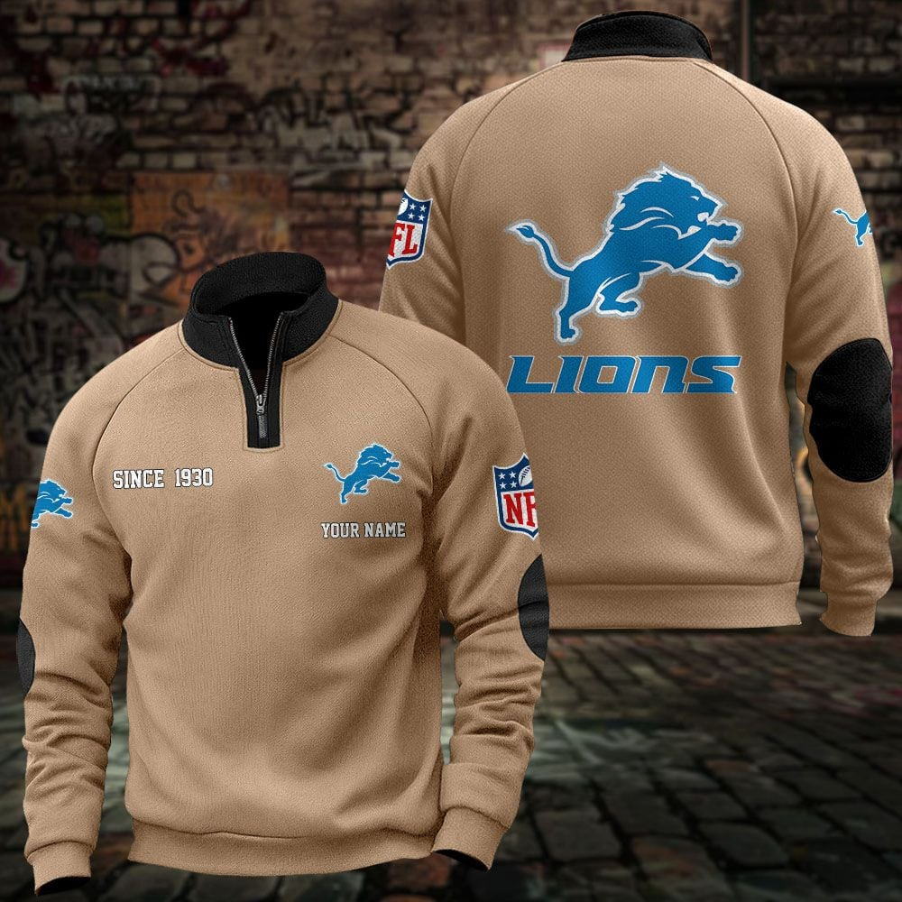 DET x NFL Sweatshirts Quarter Collared Sweatshirt Pullover DatND DVT