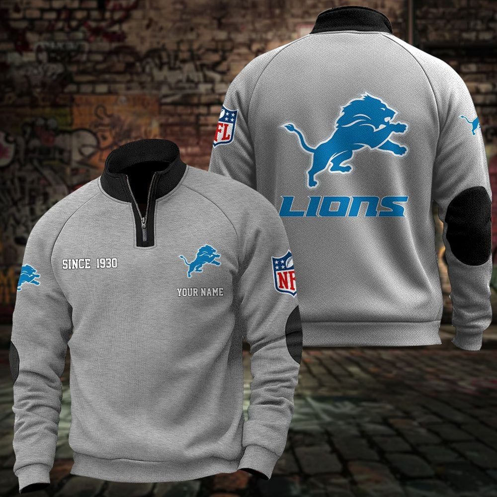 DET x NFL Sweatshirts Quarter Collared Sweatshirt Pullover DatND DVT
