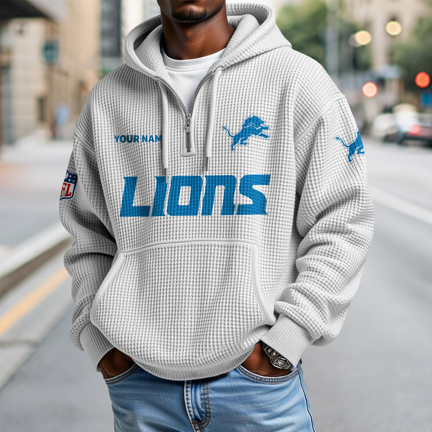 DET x NFL Waffle Hoodie DatND DVT