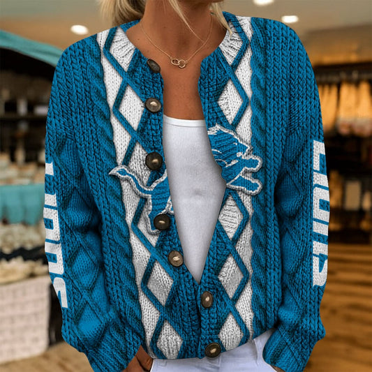 DET x NFL Women's Cardigan Sweater DatND DVT