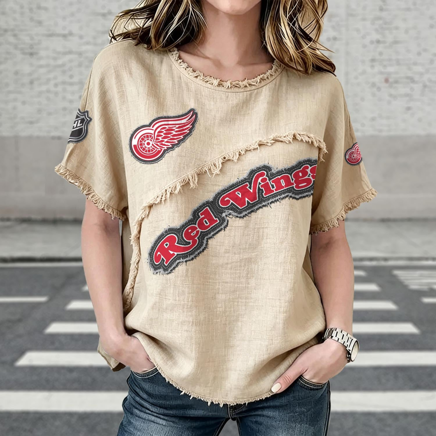 DET x NHL Womenƒ??s Vintage O-Neck 2905 DatND DVT