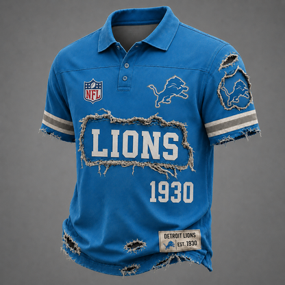 DET x NFL LUXURY V-Neck T-Shirt 3005 DatND DVT
