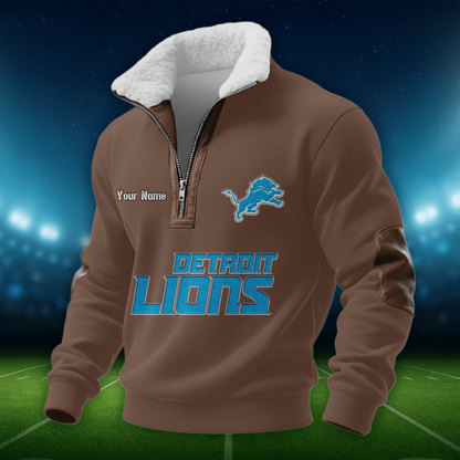 DL NFL Men Fur Collar Sweatshirt DDT CTND