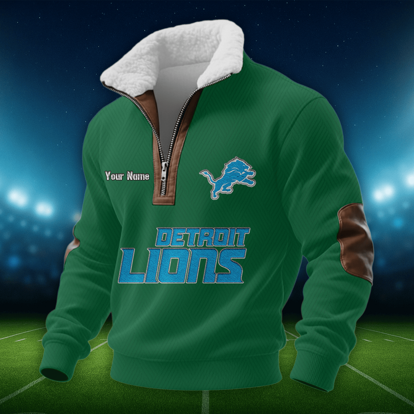 DL NFL Men Fur Collar Sweatshirt DDT CTND