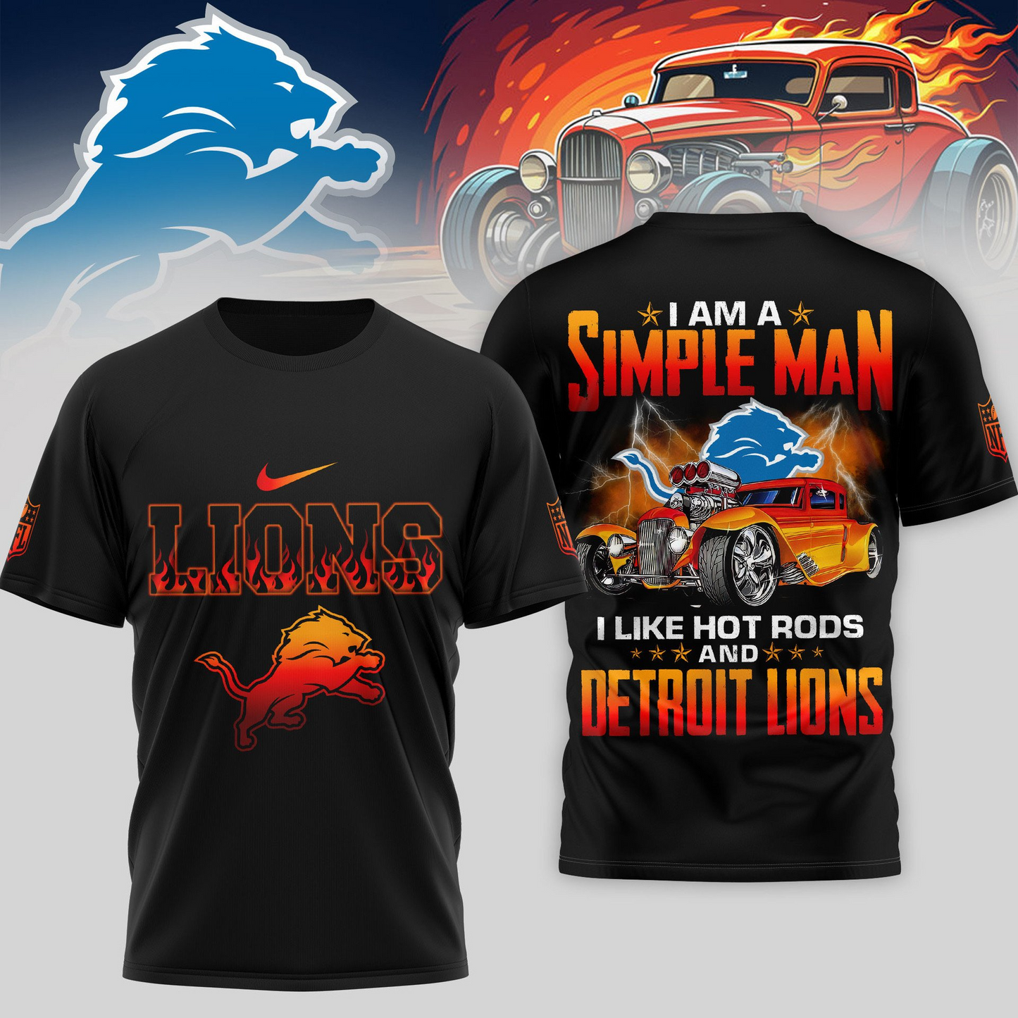 DL Premium NFL Hot Rods 3D Shirt DDT HLPHUONG