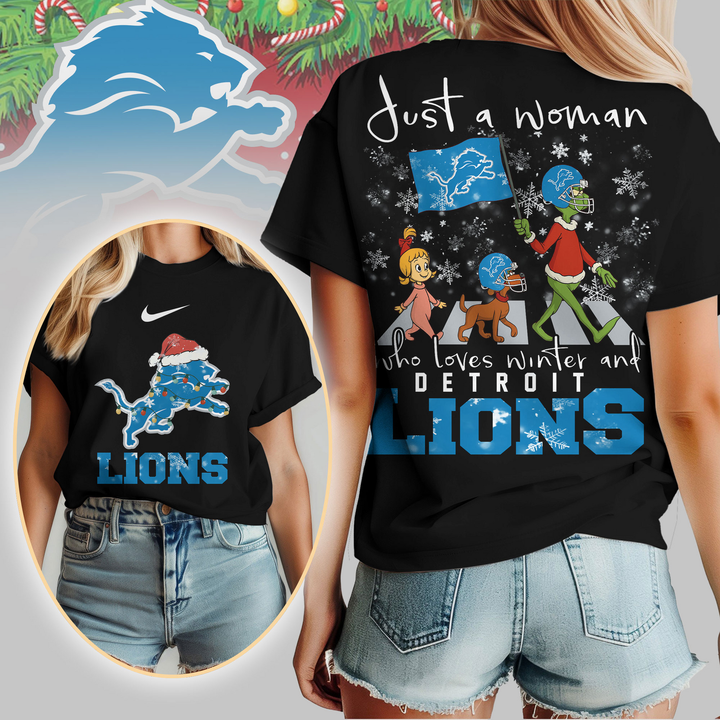 DL Premium NFL Just A Woman Who Loves Winter 3D Shirt DDT CTND