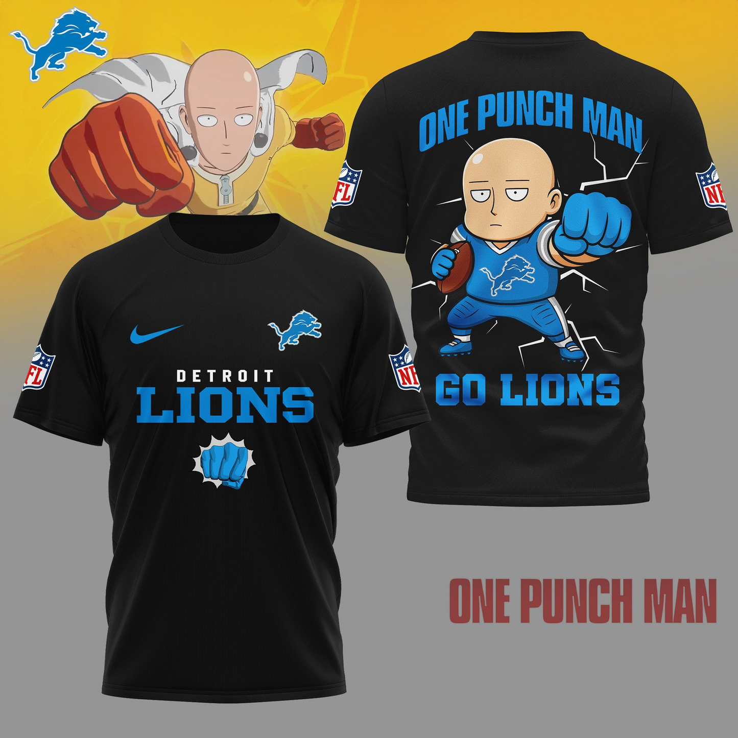 DL Premium NFL One Punch Man Fan 3D Shirt DDT NTL