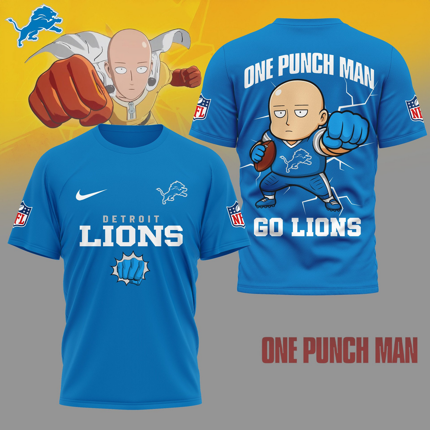 DL Premium NFL One Punch Man Fan 3D Shirt DDT NTL