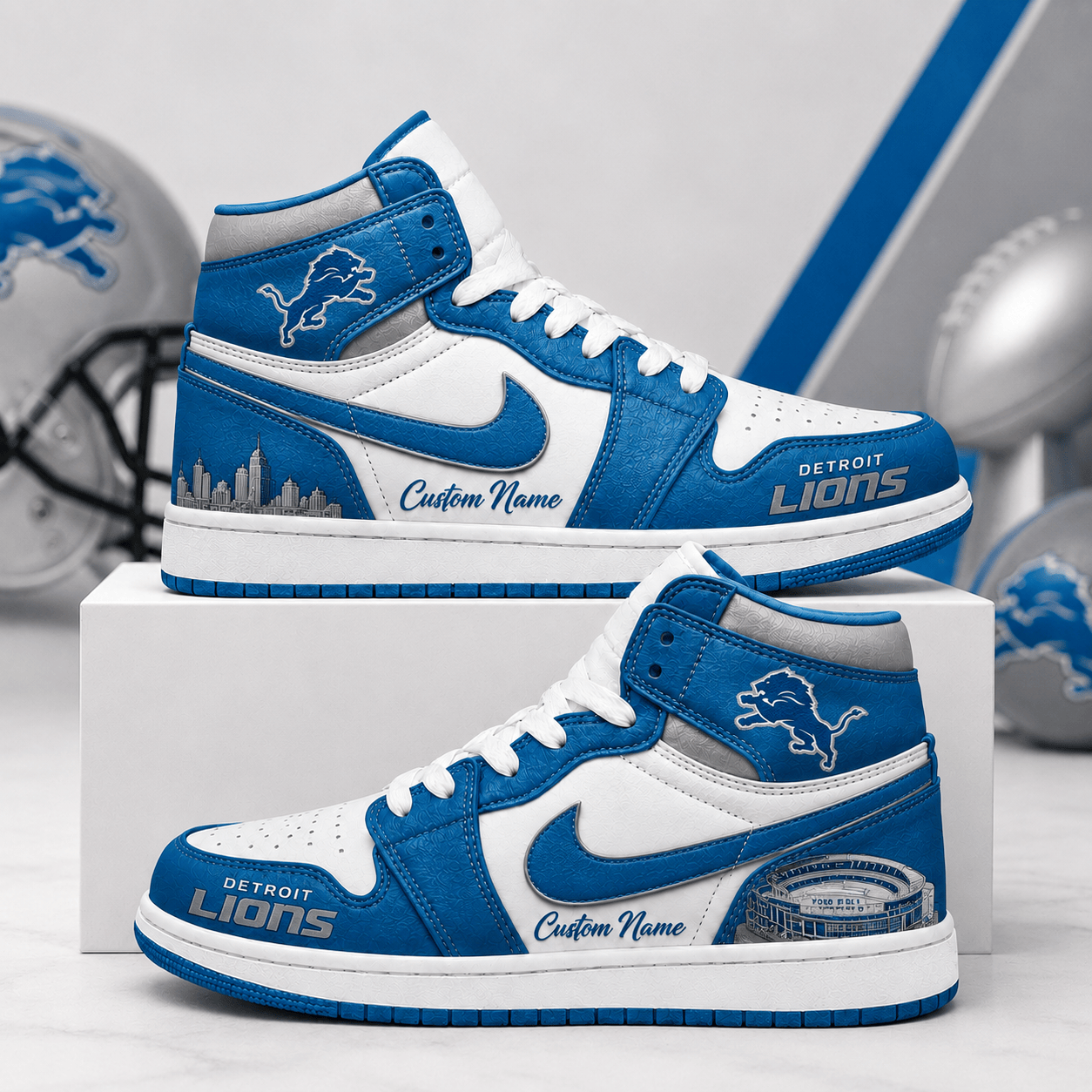 DL x NFL Luxury Air Jordan 1 Sneakers 230626