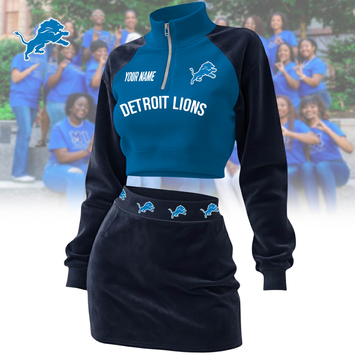 DL x NFL Premium Long Zip Polo Shirt DDT CTND