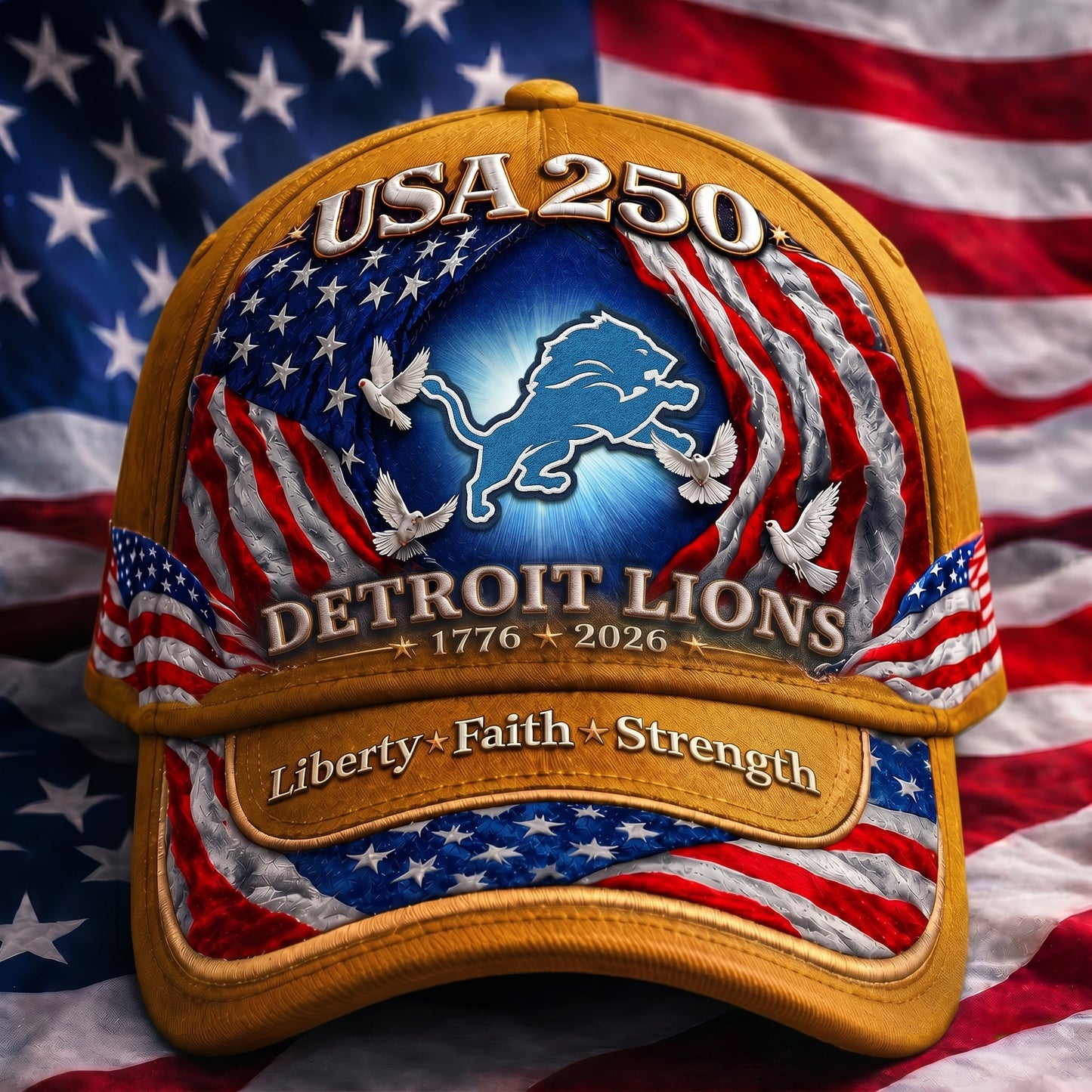 Premium NFL x DL 250 Years  Anniversary Of Freedom  Cap 220626