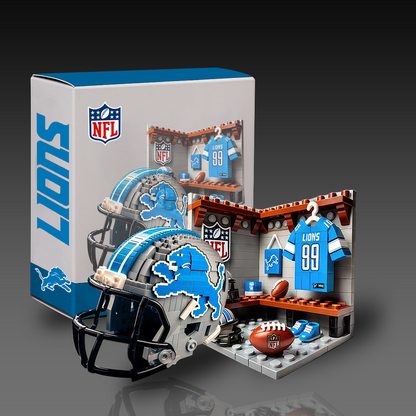 NFL Team Changing Room & Helmets Building Block Football Set DDT CTND