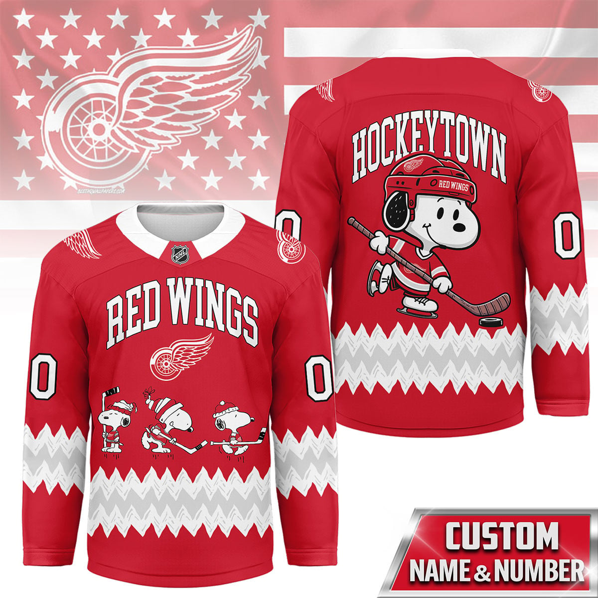 DRW Premium NHL Snoopy Personalized Hockey Jersey DDT CTND