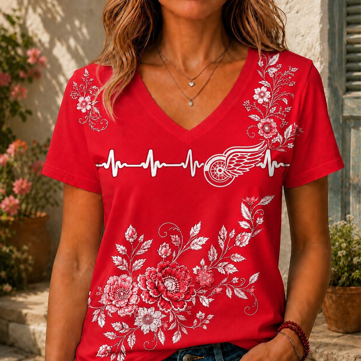 DRW x NHL Luxury Women V-Neck Shirt