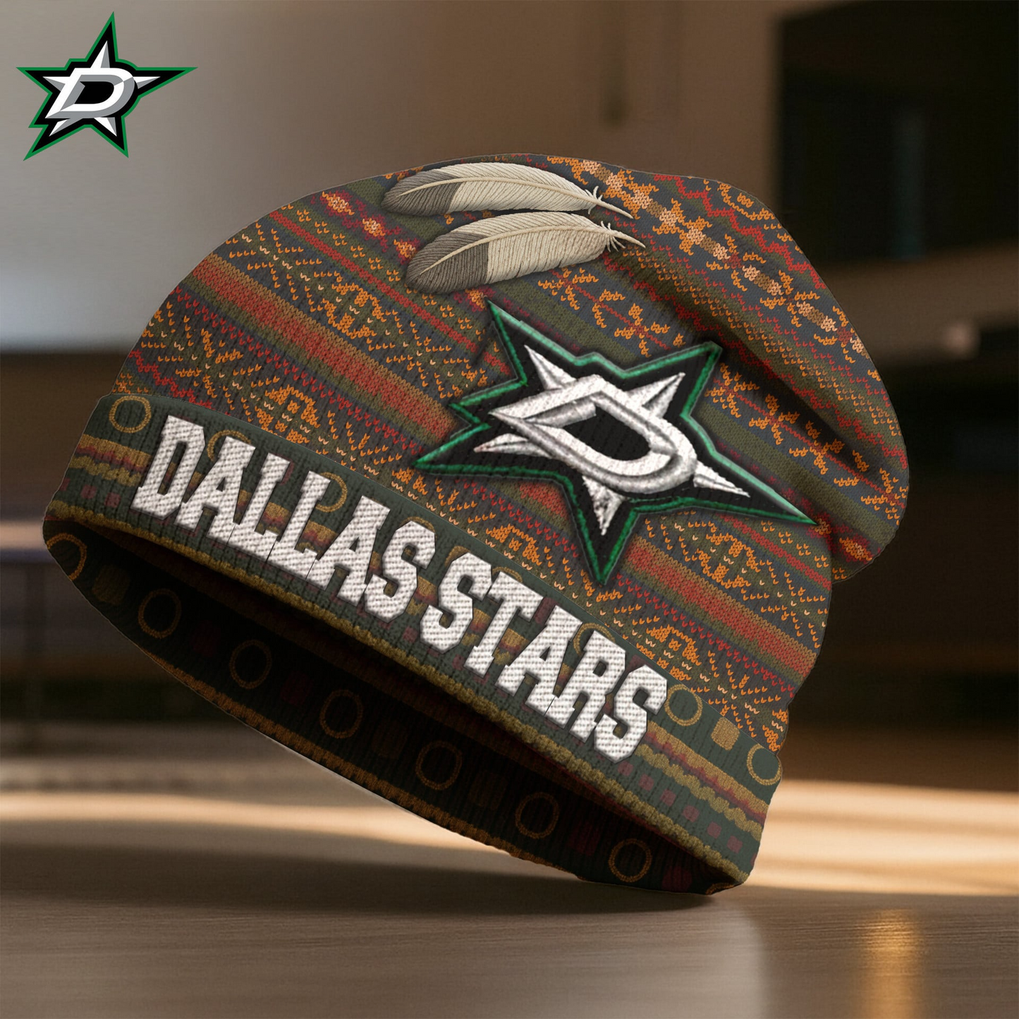 DS Premium NHL Feathered Beanie Hat DDT CTND