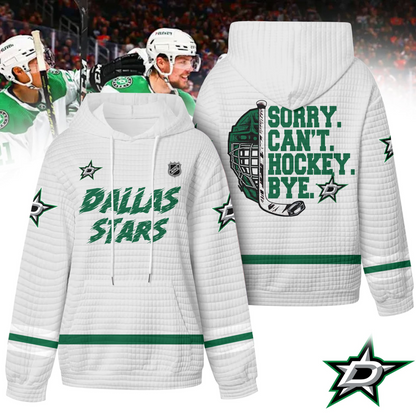 DS Premium NHL Sorry Busy Hockey Waffle Hoodie DDT NTL