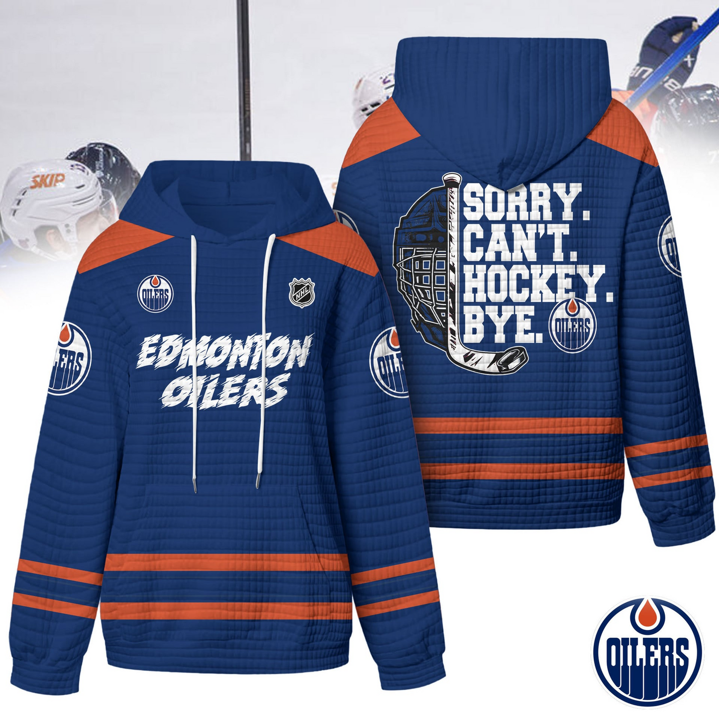EO Premium NHL Sorry Busy Hockey Waffle Hoodie DDT NTL