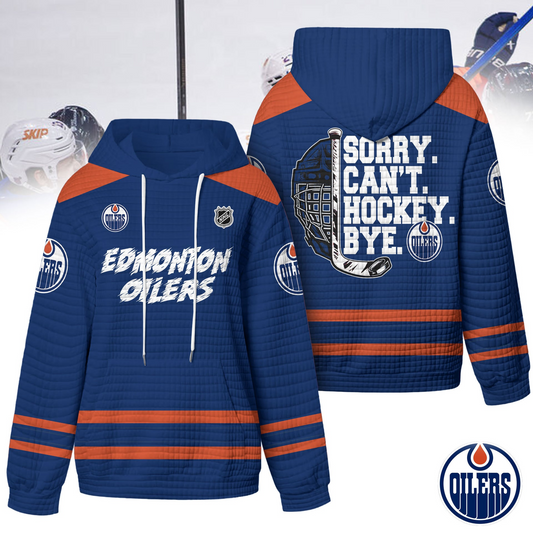 EO Premium NHL Sorry Busy Hockey Waffle Hoodie DDT NTL