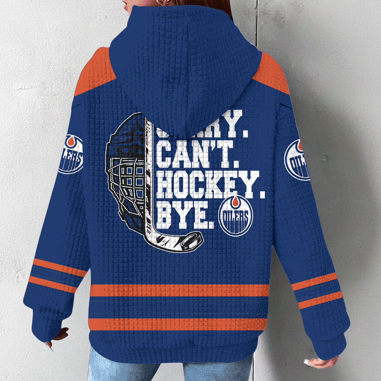 EO Premium NHL Sorry Busy Hockey Waffle Hoodie DDT NTL