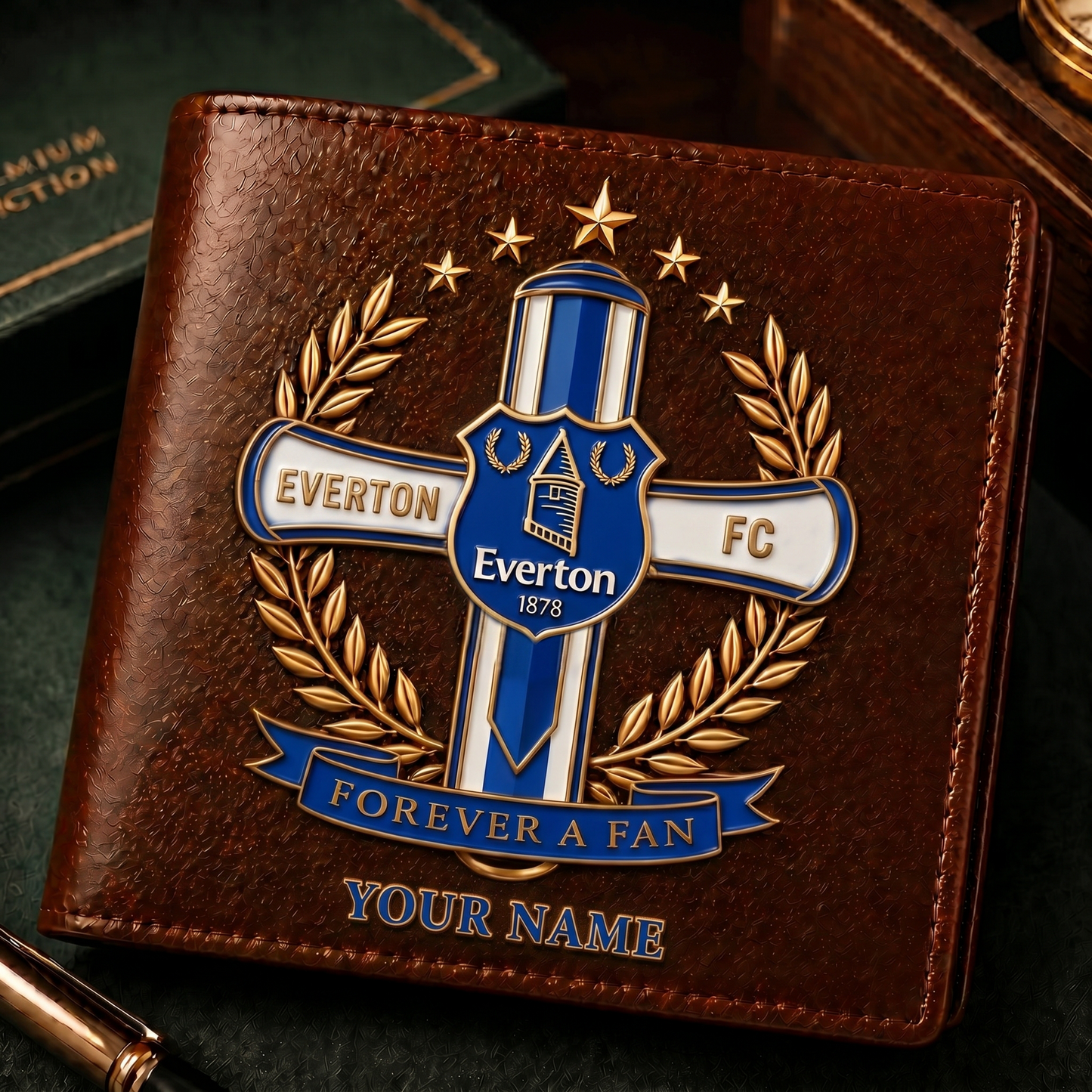 EVE x EPL Cross Men Leather Wallet Custom Any Name Gifts 230626
