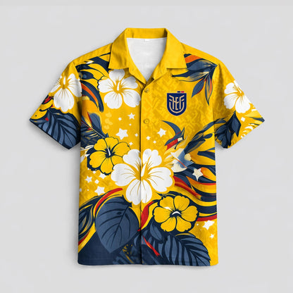Ecuador World Cup 2026 Floral Hawaiian Shirt PVT02 DATND LBN 90526