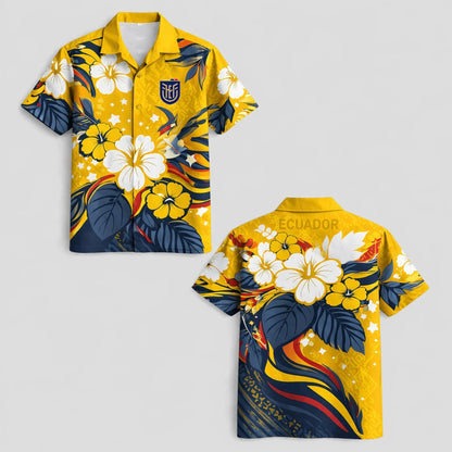 Ecuador World Cup 2026 Floral Hawaiian Shirt PVT02 DATND LBN 90526
