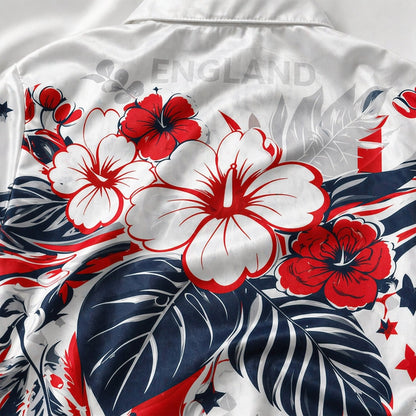 England World Cup 2026 Floral Hawaiian Shirt PVT02 DATND LBN 90526