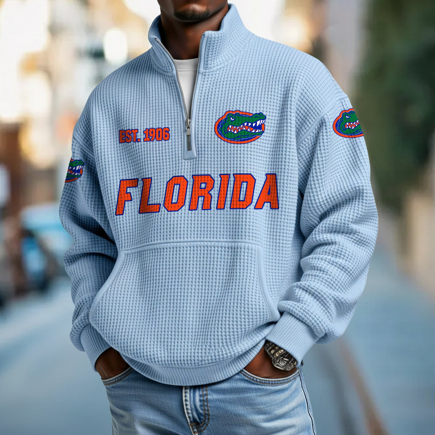FLA x College Football - Waffle Stand Collar Half Zip Sweatshirt DatND DVT
