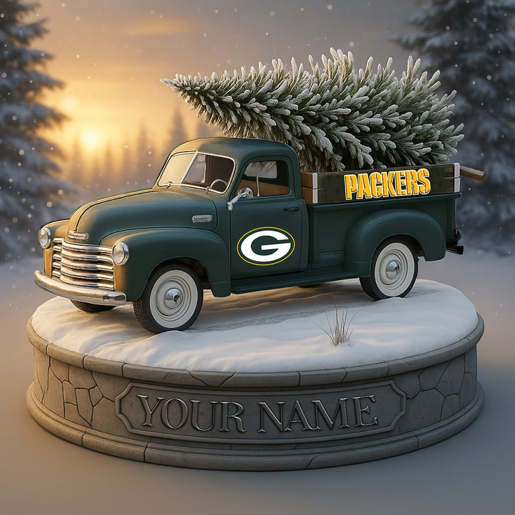 GB Custom NFL Christmas Acrylic Block Plaque Decor DatND DVT